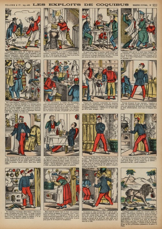 The exploits of Coquibus (coloured engraving) 作者 法语学校
