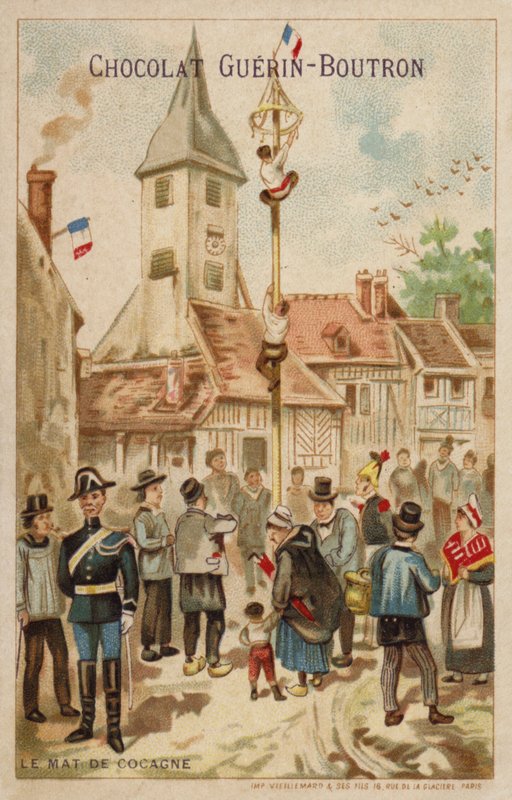 The greasy pole (chromolitho) 作者 法语学校