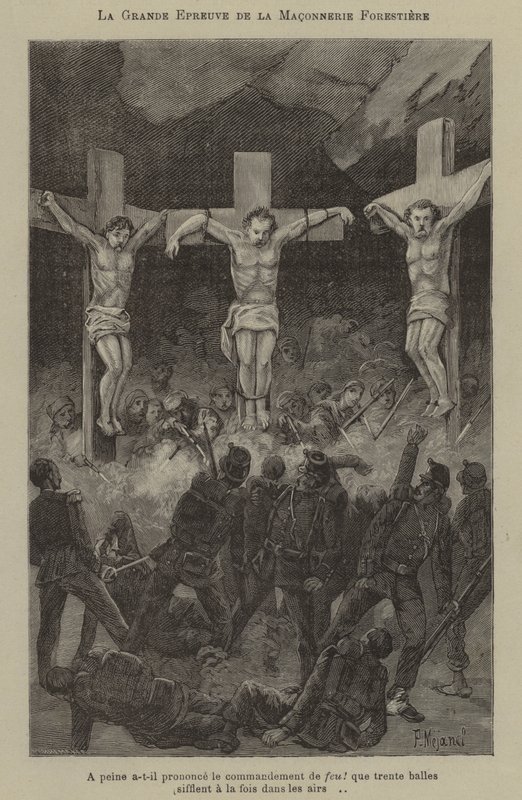 The great test of the masons of the forest (engraving) 作者 法语学校