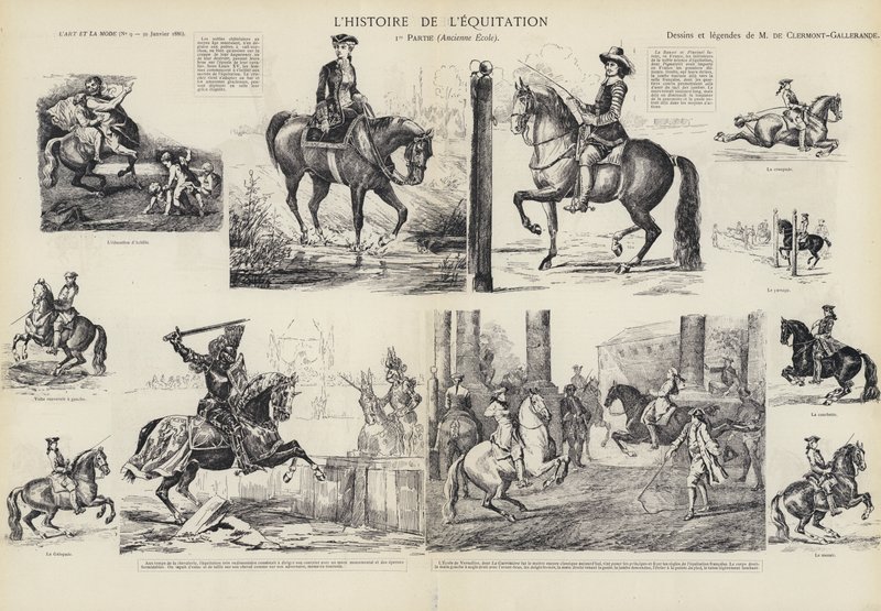 The history of horse riding (litho) 作者 法语学校