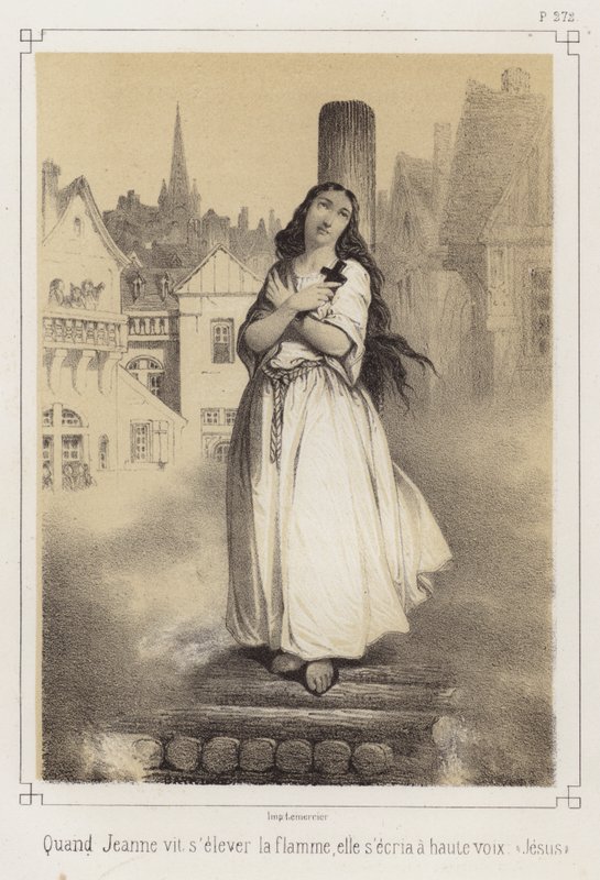 The martyrdom of Joan of Arc (litho) 作者 法语学校