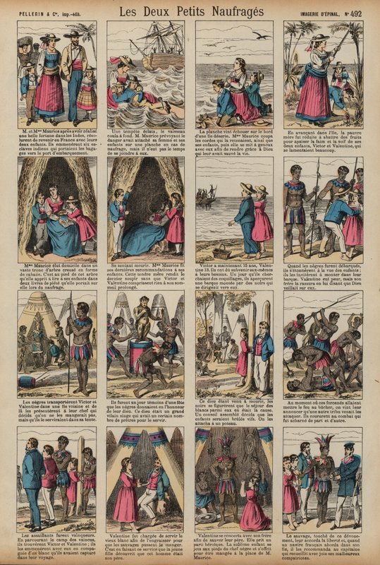 The two little castaways (coloured engraving) 作者 法语学校