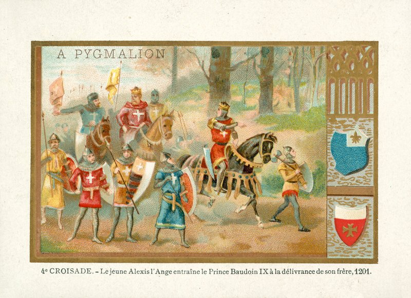The young Alexios IV Angelos brings Baldwin IX, Count of Flanders, to liberate his brother, Fourth Crusade 作者 法语学校