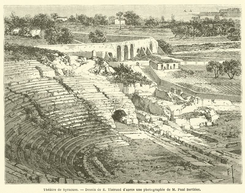 Theatre de Syracuse (engraving) 作者 法语学校