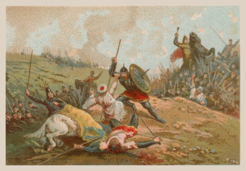 Thierry II，法国国王队，720-737 作者 法语学校