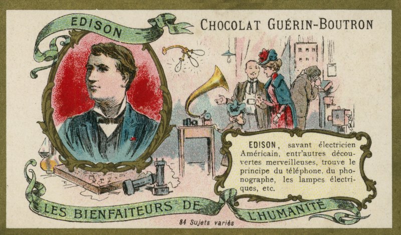 Thomas Edison, American inventor (chromolitho) 作者 法语学校