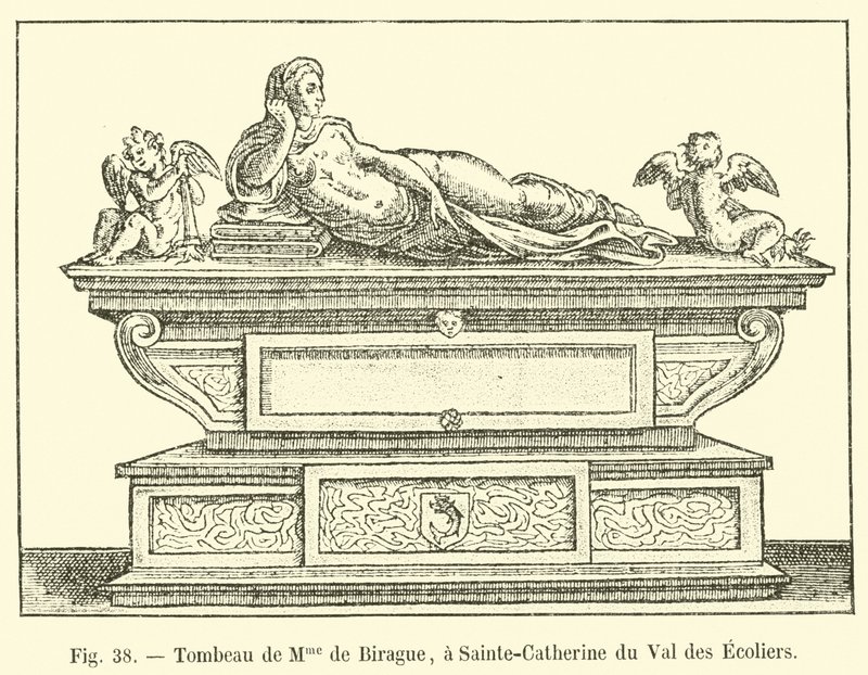 Mme de Birague墓，位于Sainte-Catherine du Val des Ecoliers 作者 法语学校