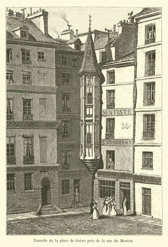位于rue du Mouton附近的格雷夫广场的炮塔 作者 法语学校