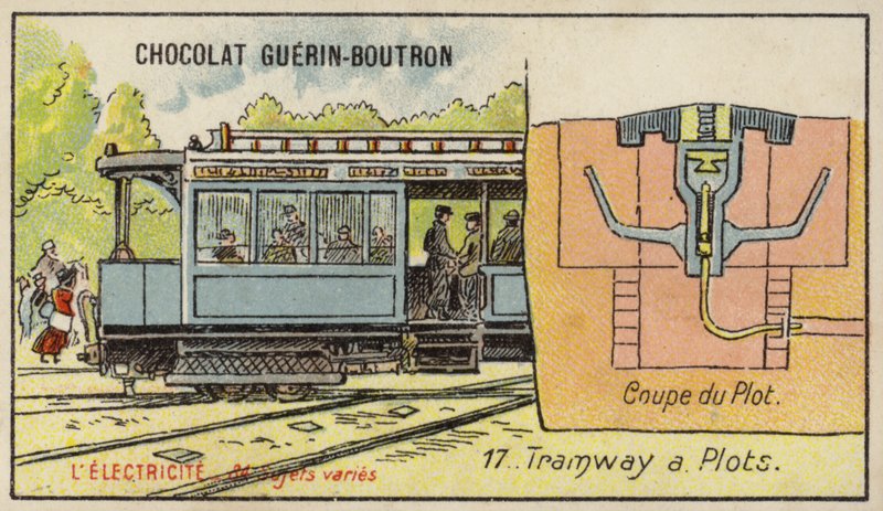 Tramway with electrified rail (chromolitho) 作者 法语学校