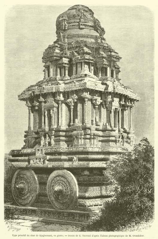 Type primitif du char de Djaghernaut, en pierre (engraving) 作者 法语学校