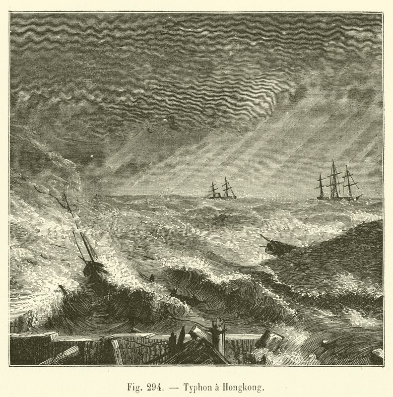 Typhon a Hongkong (engraving) 作者 法语学校