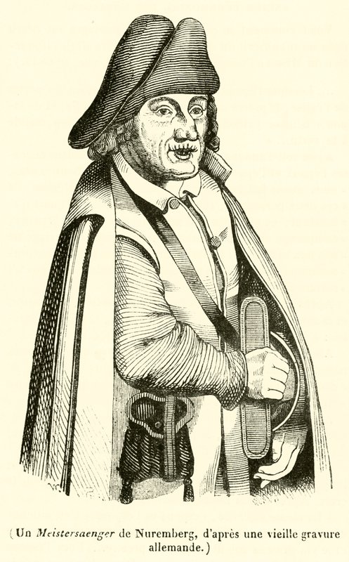 Un Meistersaenger de Nuremberg (engraving) 作者 法语学校