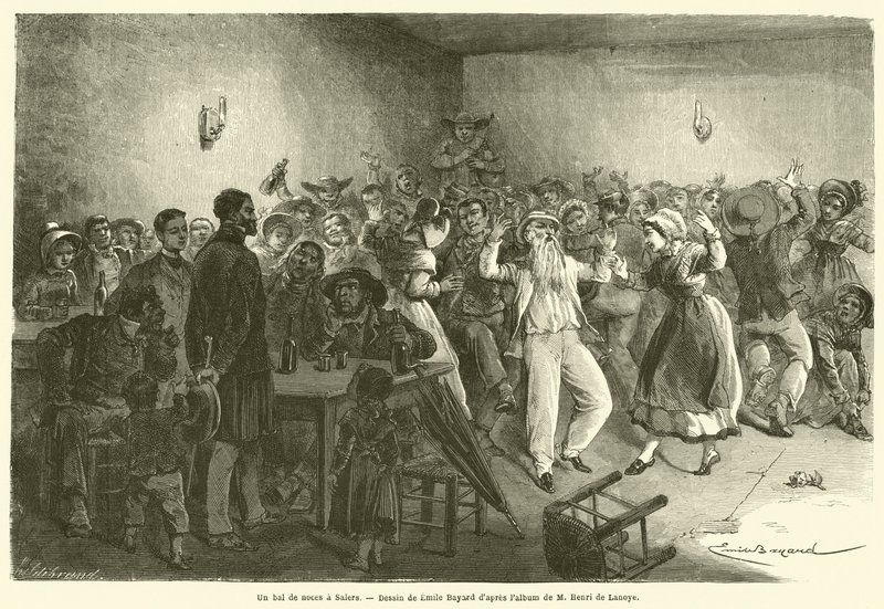 Un bal de noces a Salers (engraving) 作者 法语学校