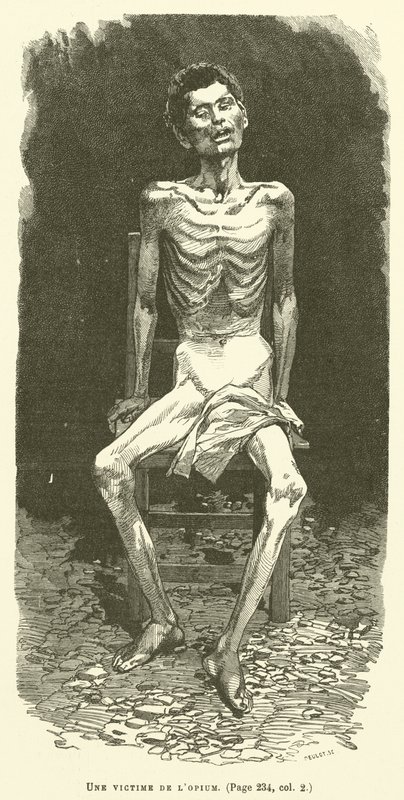 鸦片的受害者（版画） 作者 法语学校