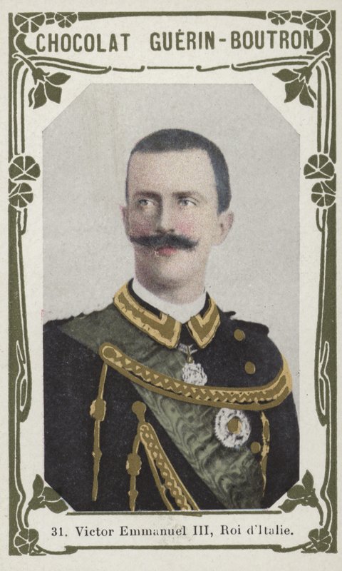 意大利国王Victor Emmanuel III（彩色照片） 作者 法语学校