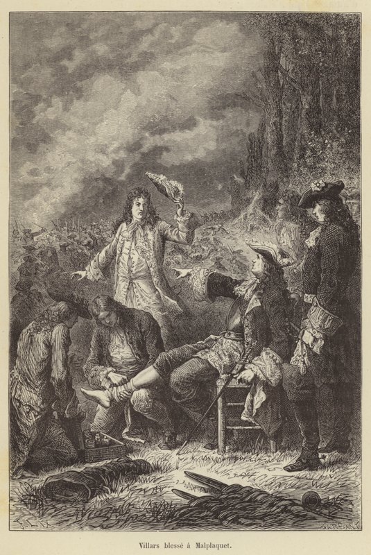 Villars blesse a Malplaquet (engraving) 作者 法语学校