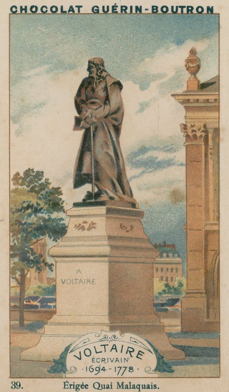 Voltaire，作家，1694-1778，Erigee Quai Malaquais 作者 法语学校