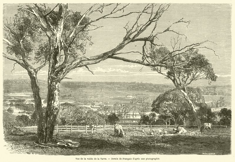 Vue de la vallee de la Yarra（雕刻） 作者 法语学校