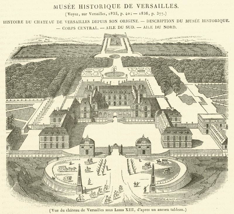 Vue du chateau de Versailles sous Louis XIII (engraving) 作者 法语学校