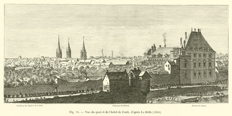 Conti码头和酒店的视图，dapres La Belle，1640 作者 法语学校