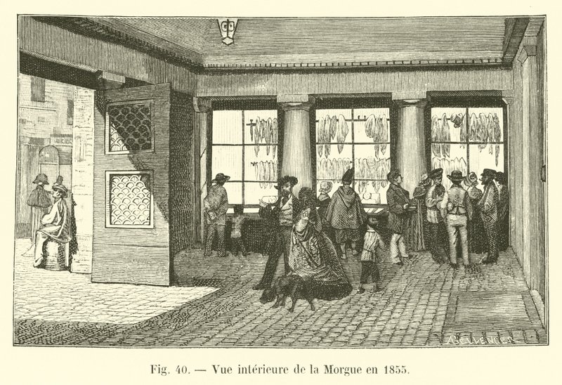 1855年太平间的内部视图 作者 法语学校