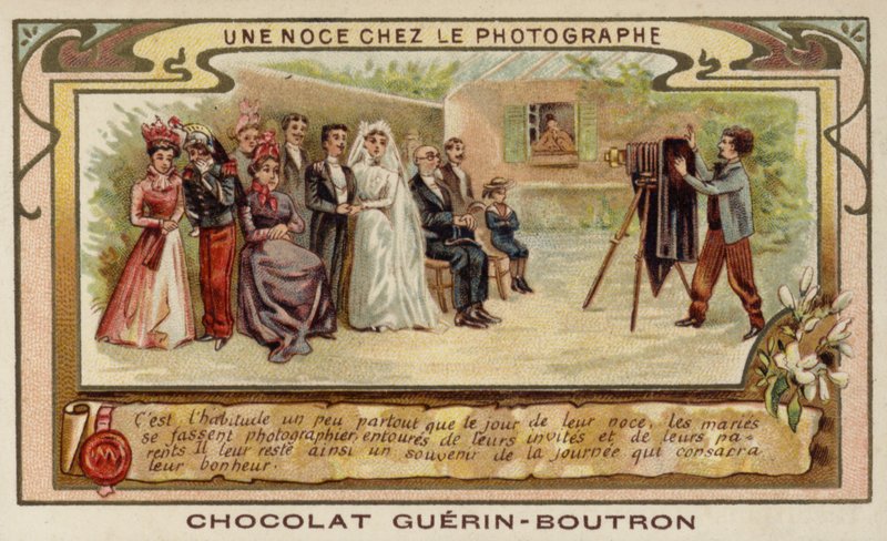 Wedding party at the photographer