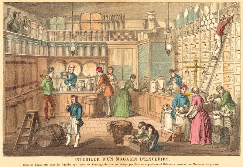 Weights and measures (coloured engraving) 作者 法语学校