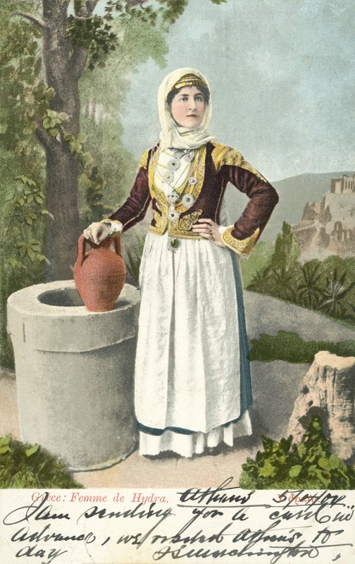 Woman from the island of Hydra, Greece (colour photo) 作者 法语学校