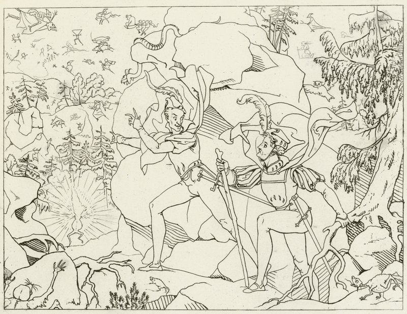 歌德的浮士德的插图 作者 弗里德里希·奥古斯特·莫里茨·雷茨奇