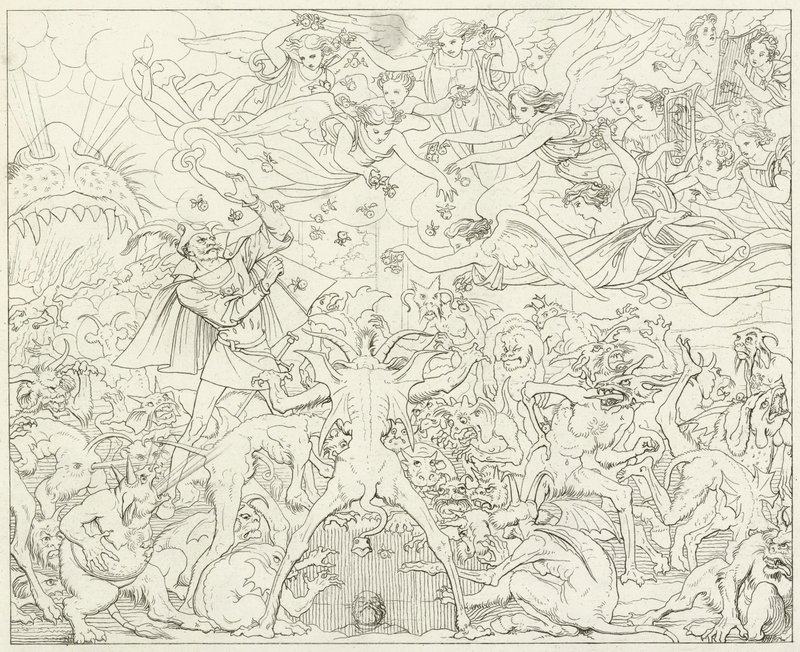 歌德的浮士德的插图 作者 弗里德里希·奥古斯特·莫里茨·雷茨奇