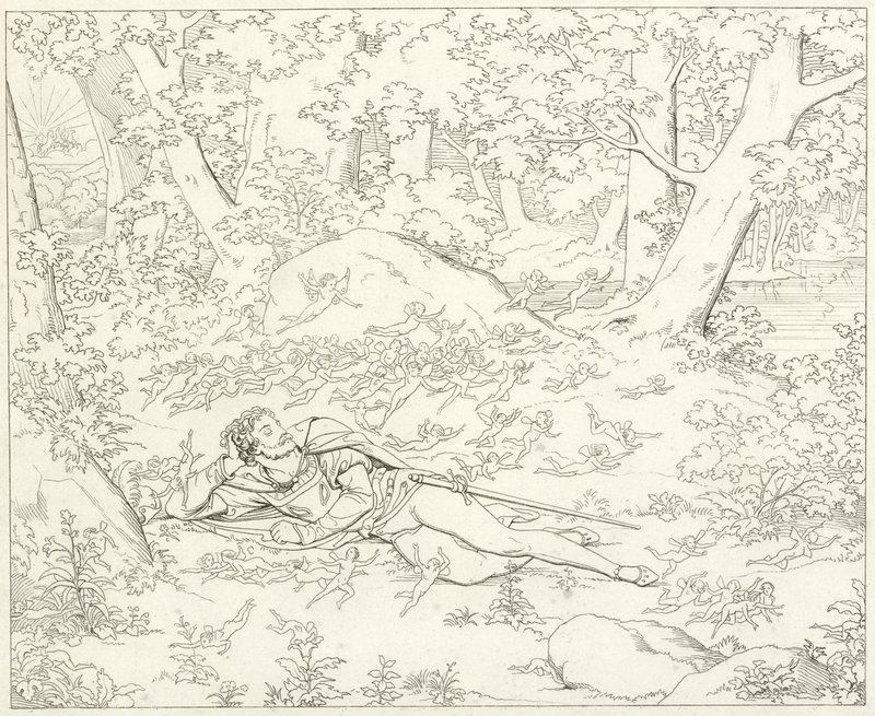 歌德的浮士德的插图 作者 弗里德里希·奥古斯特·莫里茨·雷茨奇