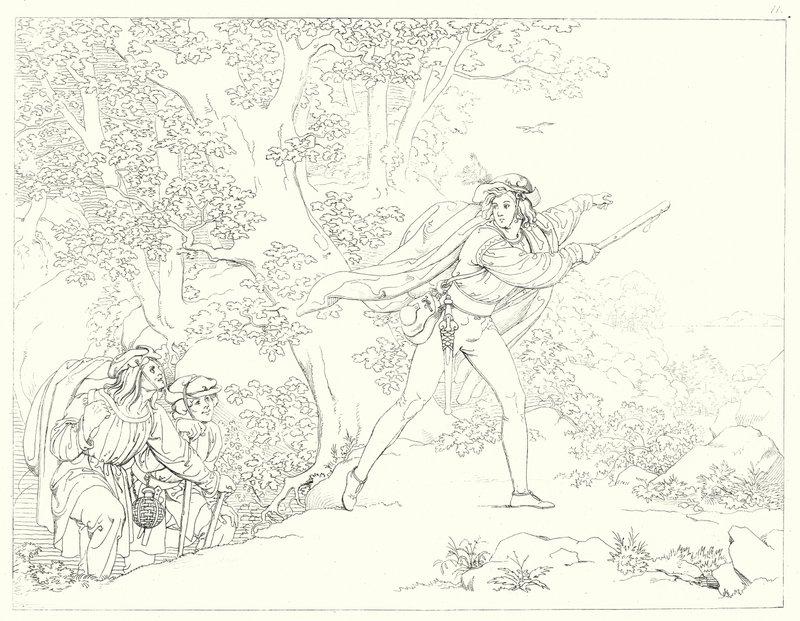 席勒的《冯德格洛克的谎言》或《钟声》的插图（版画） 作者 弗里德里希·奥古斯特·莫里茨·雷茨奇