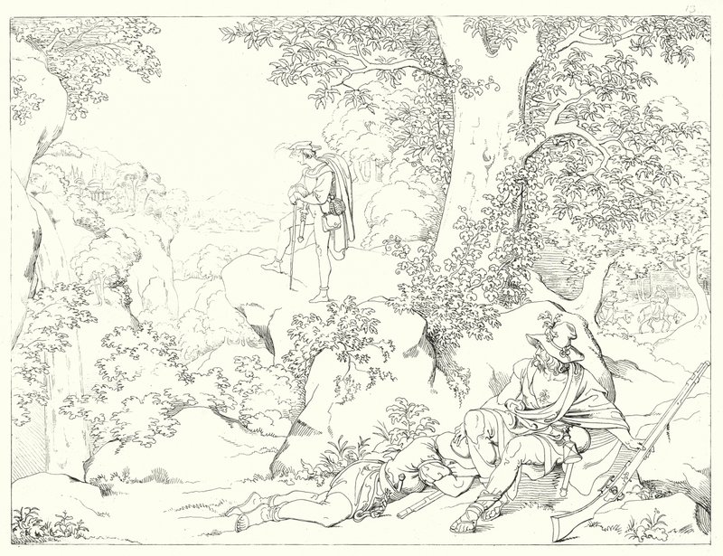 席勒的《冯德格洛克的谎言》或《钟声》的插图（版画） 作者 弗里德里希·奥古斯特·莫里茨·雷茨奇
