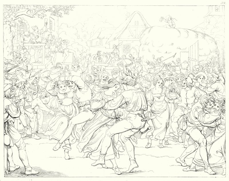 席勒的《冯德格洛克的谎言》或《钟声》的插图（版画） 作者 弗里德里希·奥古斯特·莫里茨·雷茨奇