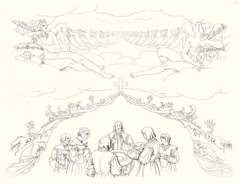 席勒的《冯德格洛克的谎言》或《钟声》的插图（版画） 作者 弗里德里希·奥古斯特·莫里茨·雷茨奇
