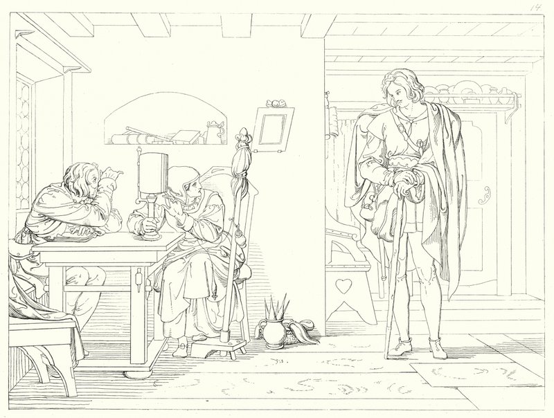 席勒的《冯德格洛克的谎言》或《钟声》的插图（版画） 作者 弗里德里希·奥古斯特·莫里茨·雷茨奇