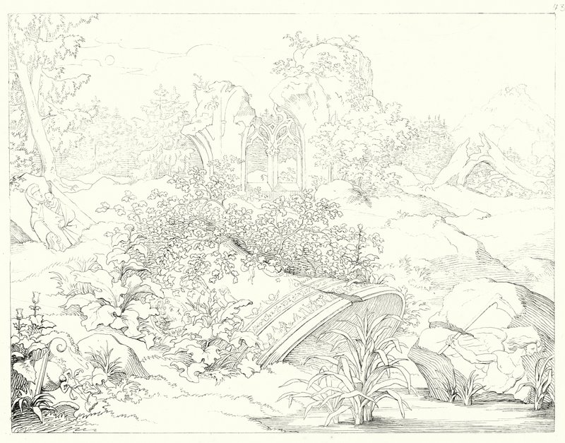 席勒的《钟声之歌》插图（雕刻）。 作者 弗里德里希·奥古斯特·莫里茨·雷茨奇