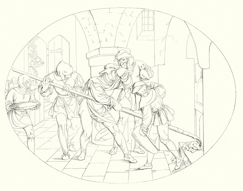 席勒的《冯德格洛克的谎言》或《钟声》的插图（版画） 作者 弗里德里希·奥古斯特·莫里茨·雷茨奇