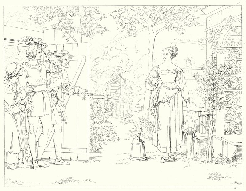 席勒的《冯德格洛克的谎言》或《钟声》的插图（版画） 作者 弗里德里希·奥古斯特·莫里茨·雷茨奇