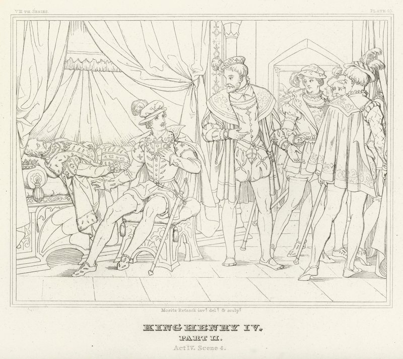 King Henry IV, Part II, Act IV, Scene 4 (engraving) 作者 弗里德里希·奥古斯特·莫里茨·雷茨奇