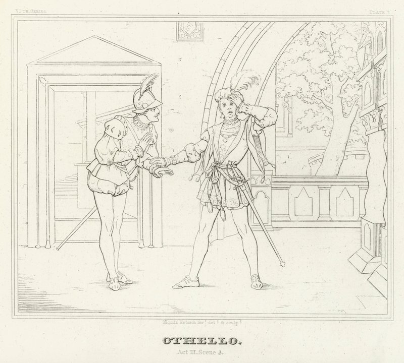 Othello, Act III, Scene 3 (engraving) 作者 弗里德里希·奥古斯特·莫里茨·雷茨奇