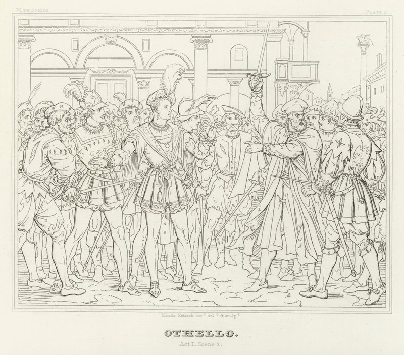 Othello, Act I, Scene 2 (engraving) 作者 弗里德里希·奥古斯特·莫里茨·雷茨奇