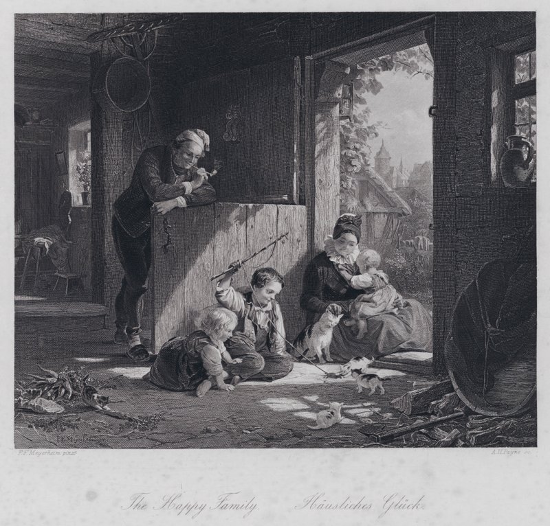 The Happy Family (engraving) 作者 弗里德里希·爱德华·迈耶海姆