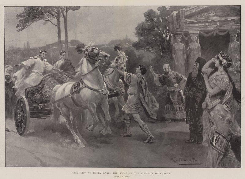Ben-Hur，在Drury Lane，Castalia喷泉的场景 作者 GS阿马托