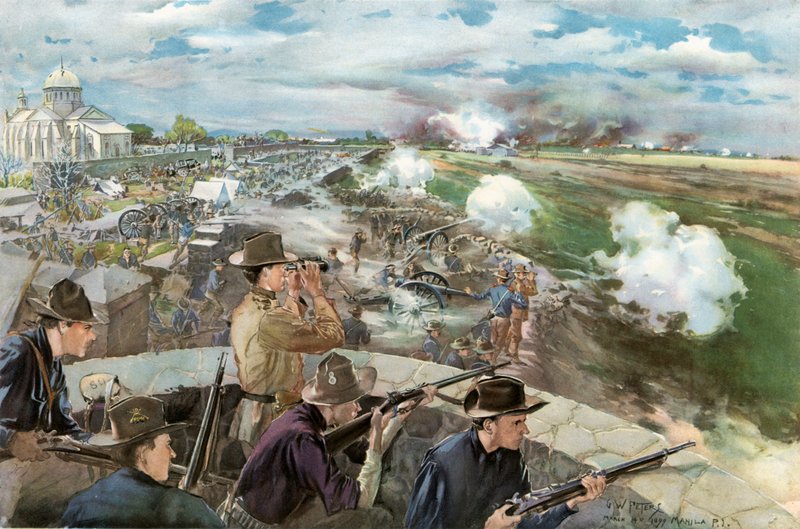 1899年2月10日在Caloocan之前的战斗 - 从中国教会看 作者 GW·彼得斯