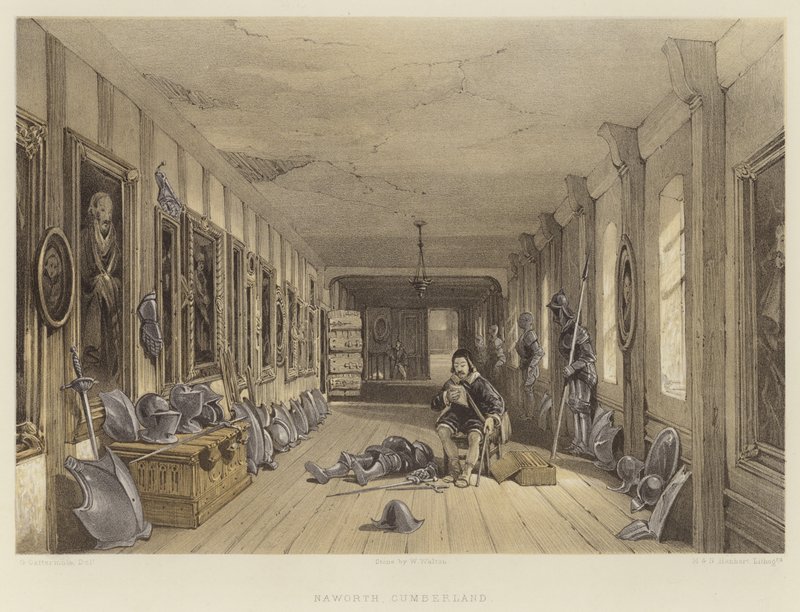 Naworth，Cumberland，England（aquatint） 作者 乔治·卡特莫尔