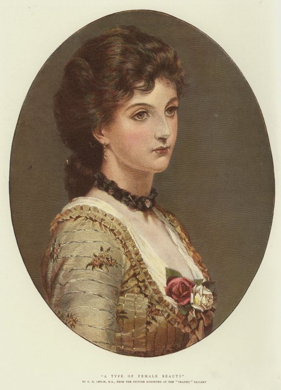 一种女性美（chromolitho） 作者 乔治·邓洛普·莱斯利