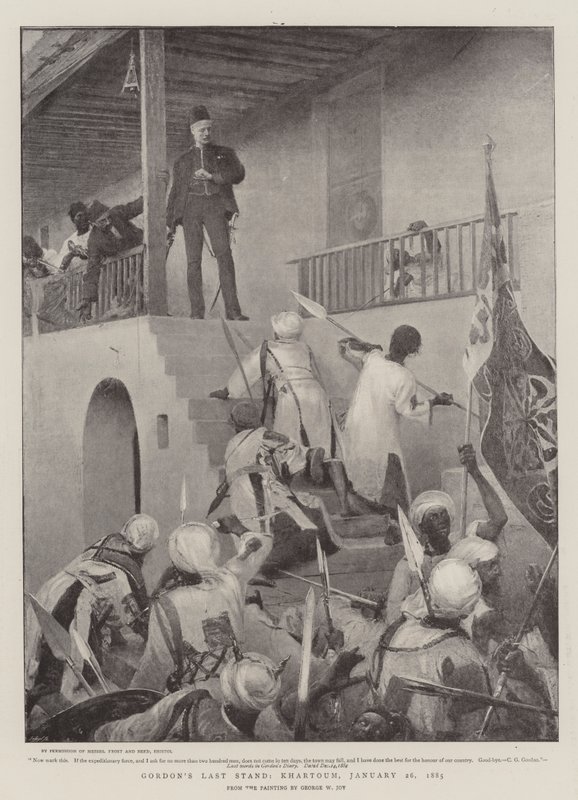 戈登最后的立场，喀土穆，1885年1月26日 作者 乔治·威廉·乔伊