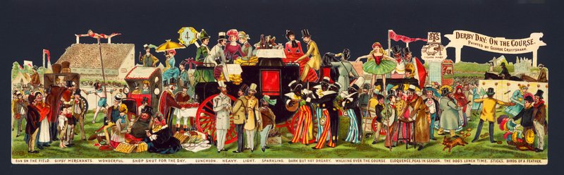 德比日：在赛道上（chromolitho） 作者 乔治（后）克鲁克香克