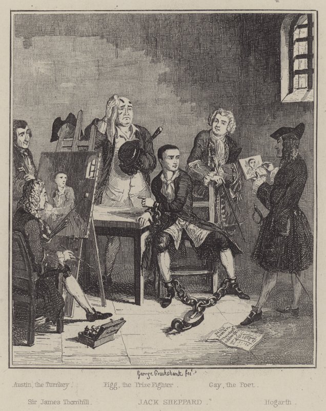 Illustration for Jack Sheppard (engraving) 作者 乔治（后）克鲁克香克